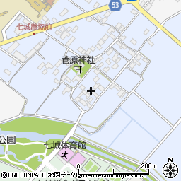 熊本県菊池市七城町甲佐町158周辺の地図