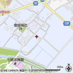 熊本県菊池市七城町甲佐町742周辺の地図