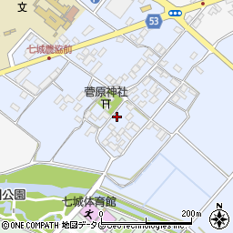 熊本県菊池市七城町甲佐町周辺の地図
