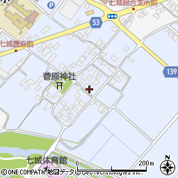 熊本県菊池市七城町甲佐町164周辺の地図