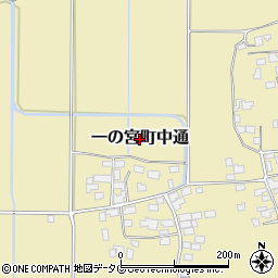 熊本県阿蘇市一の宮町中通周辺の地図