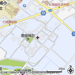 熊本県菊池市七城町甲佐町166周辺の地図