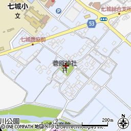 熊本県菊池市七城町甲佐町143周辺の地図