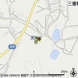 大分県豊後大野市三重町内田190周辺の地図