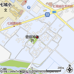 熊本県菊池市七城町甲佐町145周辺の地図