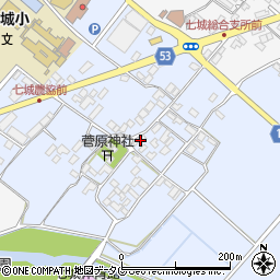 熊本県菊池市七城町甲佐町167周辺の地図