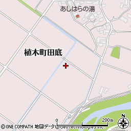 熊本県熊本市北区植木町田底周辺の地図