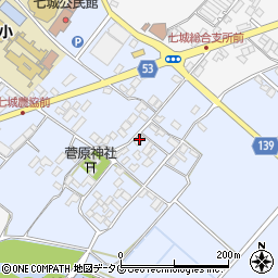 熊本県菊池市七城町甲佐町168周辺の地図