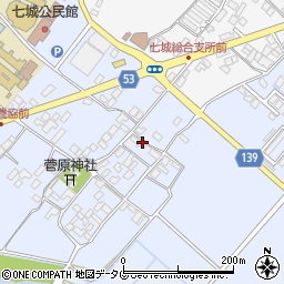 熊本県菊池市七城町甲佐町172周辺の地図