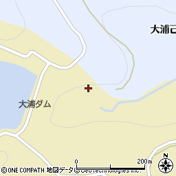 大浦ダム周辺の地図
