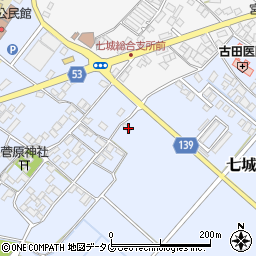 熊本県菊池市七城町甲佐町249周辺の地図