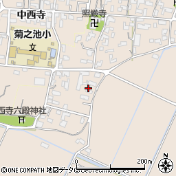 熊本県菊池市上西寺1878周辺の地図