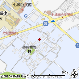 熊本県菊池市七城町甲佐町109周辺の地図