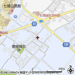 熊本県菊池市七城町甲佐町104周辺の地図