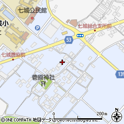 熊本県菊池市七城町甲佐町107周辺の地図