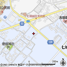 熊本県菊池市七城町甲佐町101周辺の地図