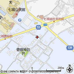 熊本県菊池市七城町甲佐町105周辺の地図