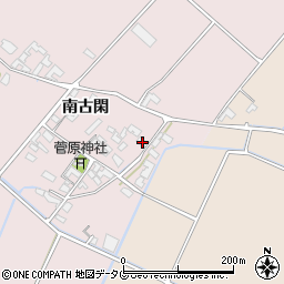 熊本県菊池市南古閑801周辺の地図