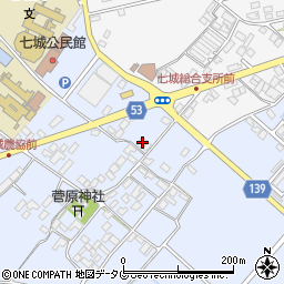 熊本県菊池市七城町甲佐町96周辺の地図