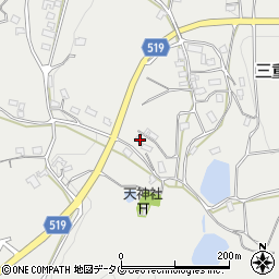 大分県豊後大野市三重町内田199周辺の地図