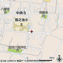 熊本県菊池市上西寺1863周辺の地図
