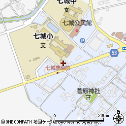 熊本県菊池市七城町甲佐町25周辺の地図