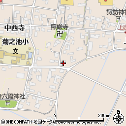 熊本県菊池市上西寺1855周辺の地図