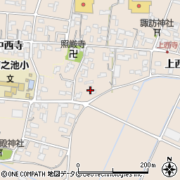 熊本県菊池市上西寺1854周辺の地図