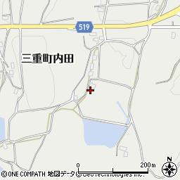 大分県豊後大野市三重町内田1979周辺の地図