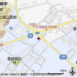 熊本県菊池市七城町甲佐町98周辺の地図