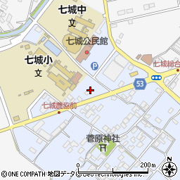 熊本県菊池市七城町甲佐町12周辺の地図