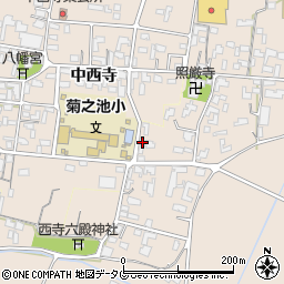 熊本県菊池市上西寺1861周辺の地図