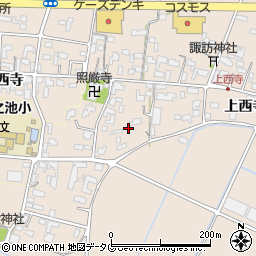 熊本県菊池市上西寺1850周辺の地図