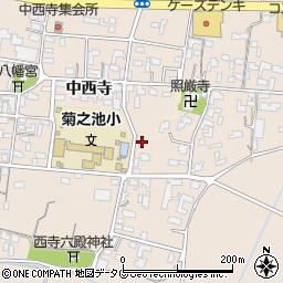 熊本県菊池市上西寺1861-1周辺の地図