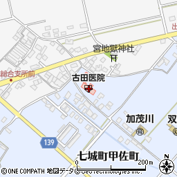 熊本県菊池市七城町甲佐町296周辺の地図