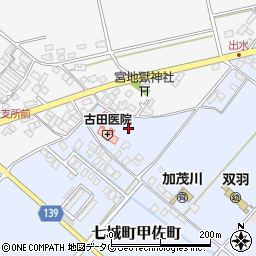 熊本県菊池市七城町甲佐町304周辺の地図