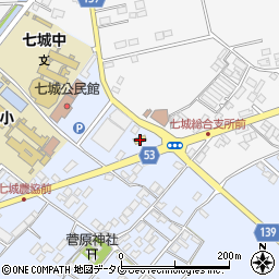 熊本県菊池市七城町甲佐町91周辺の地図