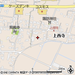 熊本県菊池市上西寺1846周辺の地図