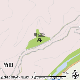 岡城跡周辺の地図