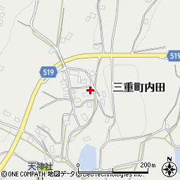 大分県豊後大野市三重町内田1619周辺の地図