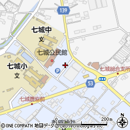 熊本県菊池市七城町甲佐町84周辺の地図