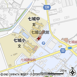 熊本県菊池市七城町甲佐町72周辺の地図