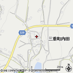 大分県豊後大野市三重町内田1618周辺の地図