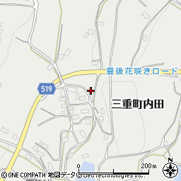 大分県豊後大野市三重町内田1716周辺の地図