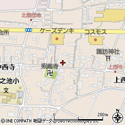 熊本県菊池市上西寺1799-2周辺の地図