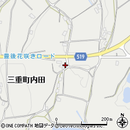 大分県豊後大野市三重町内田1887-2周辺の地図