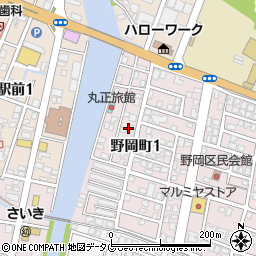 大分県佐伯市野岡町1丁目3周辺の地図