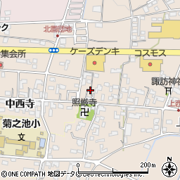 熊本県菊池市上西寺1815周辺の地図