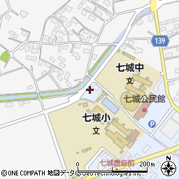 熊本県菊池市七城町甲佐町49周辺の地図