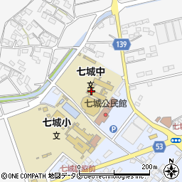 熊本県菊池市七城町甲佐町66周辺の地図